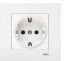 90960008 KARRE ECO Розетка с заземлением белая rasm