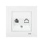 90960013 KARRE ECO Розетка телефонная (RJ11-CAT3) белая rasm