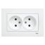 90960055 KARRE ECO Розетка 2-ая белая rasm