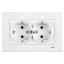 Изображение 90960056 KARRE ECO Розетка 2-ая с зазем белая