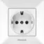 WNTC02022WH-EU1 ARKEDIA ECO Розетка с эаземлением белая rasm