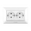 WNTC02052WH-EU1 ARKEDIA ECO 2-lik yerga ulangan rozetka oq rasm