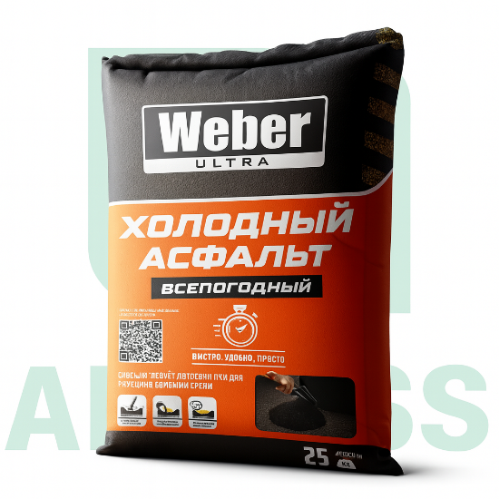 Изображение Weber Ultra Холодный Асфальт Всепогодный (25 кг)