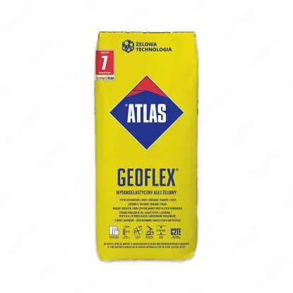 Изображение ATLAS GEOFLEX (25 кг) – высокоэластичный клей для плитки и камня.