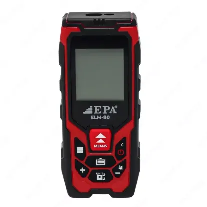 Лазерный дальномер "EPA" ELM-80, дальность измерения 80 м (Черный/красный) rasm