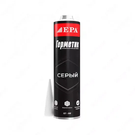 Универсальный герметик (силиконовый) "EPA" EGT-990, 500 гр., серый rasm