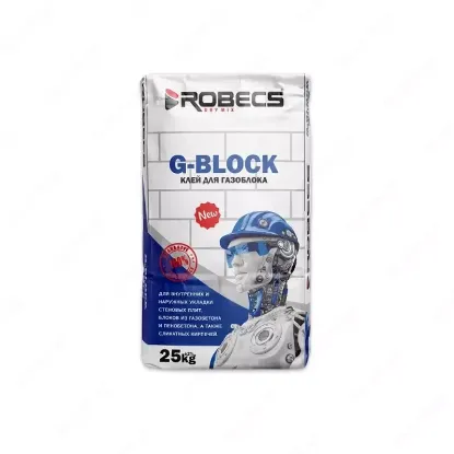 ROBECS G BLOCK 25 КГ – готовый сухой клей rasm