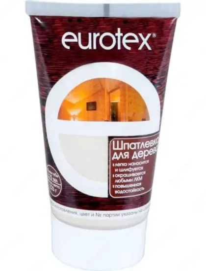 Eurotex Шпатлевка для дерева (225 г) - высококачественная шпатлевка. rasm