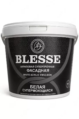 Изображение BLESSE Акриловая фасадная белая краска (20 кг) – высококачественная акриловая
