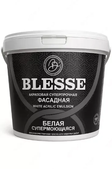 BLESSE Акриловая фасадная белая краска (20 кг) – высококачественная акриловая rasm