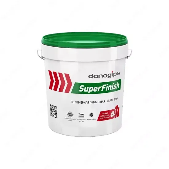 Финишная шпатлевка, универсальная Danogips SuperFinish (18 кг / 11 л) rasm