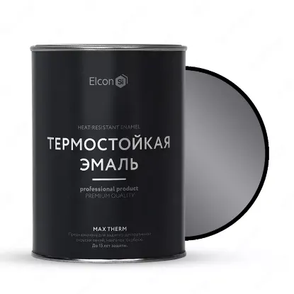 Термостойкая универсальная эмаль "Elcon" max therm, 0.8 кг гранит rasm