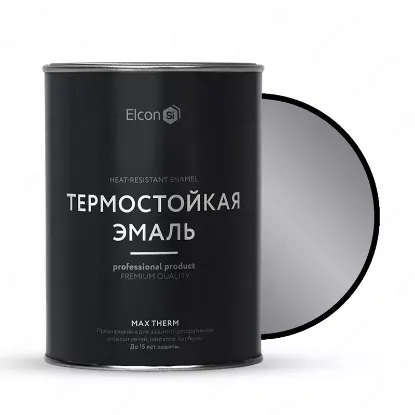 Термостойкая универсальная эмаль "Elcon" Max Therm, 0.8 кг Серая rasm