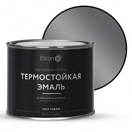 Термостойкая универсальная эмаль "Elcon" Max Therm, 0.4 кг гранит rasm