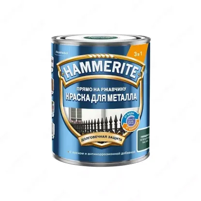 Изображение Высокопроизводительная краска - HAMMERITE YESIL ( 0,75 L ).