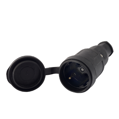 Изображение Штепсельный разъем с заглушкой 2Р+РЕ 1х16А 220-240V (каучук)