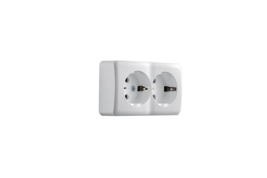 Picture of VIOLA Розетка двойная с/з белый