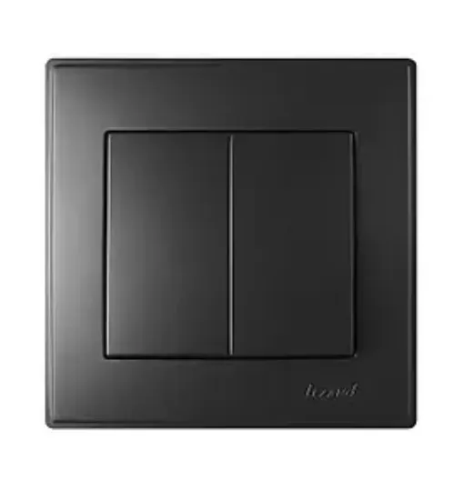LESYA Выключатель двойной чёрный бархат rasm