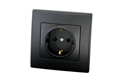 LESYA Розетка с/з чёрный бархат rasm