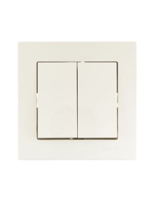 VESNA Выключатель двойной белый rasm