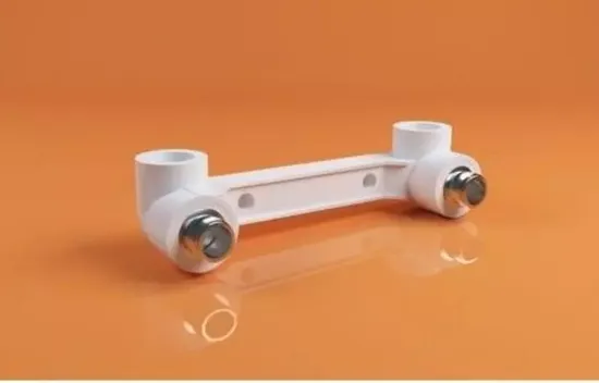 Изображение Двойной отвод с настенным креплением НР дм 25 1/2