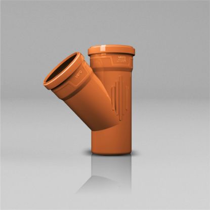 Изображение Тройник диам 160/160, 45 коричневый