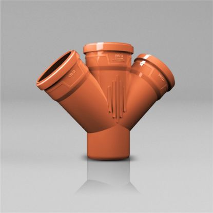 Изображение Крестовина ревизионная диам 160/160, 45 коричневая