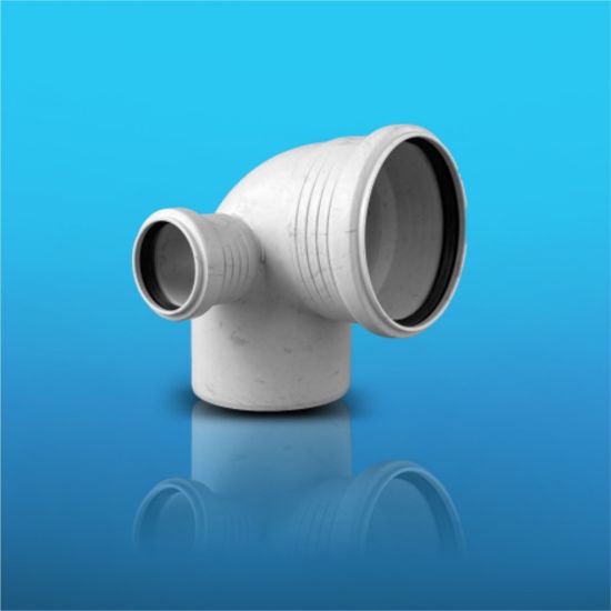 Отвод диам 110, выход 50 - правый rasm