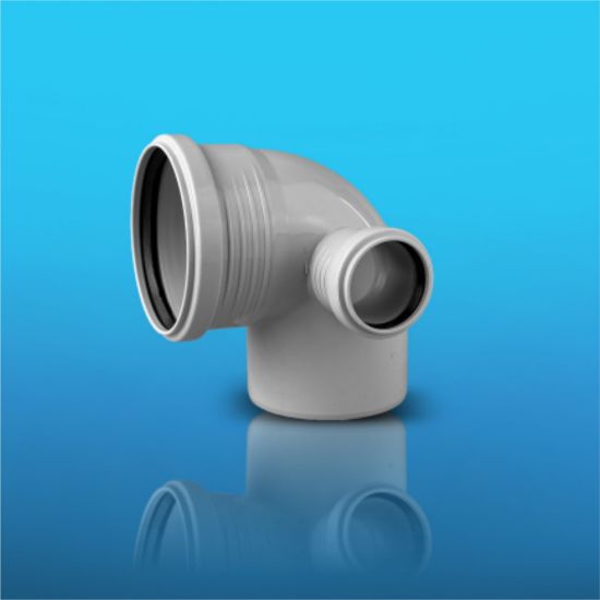 Отвод диам 110, выход 50 - левый rasm