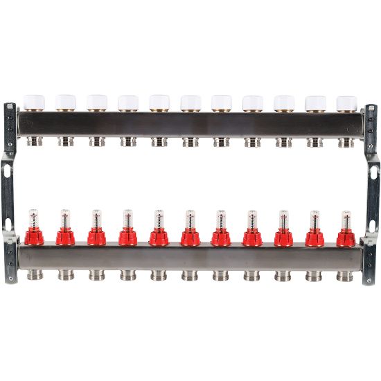 Изображение 11-H2500  1"x3/4"-16mm-5 Коллектор с расходомером (из нержавеющей стали)