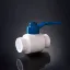 Изображение Шаровой кран WaterPro PREMIUM с синей алюминиевой ручкой (1066) – 20mm (90°)