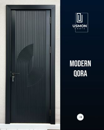 MDF eshiklari model Modern Qora rasm
