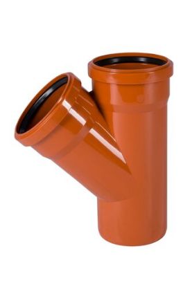 Тройник 45° PVC-U (3012) Ø 110 (15) rasm