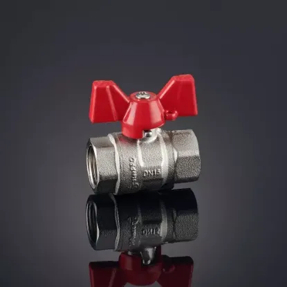 Кран шаровой из латуни (бабочка) В/Р - В/Р (4002) 1/2F x 1/2F (Ø 15) (100) rasm