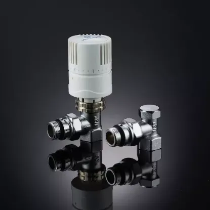 Комплект кранов для радиатора с термоголовкой Н/Р - В/Р (4014) L1/2M x 1/2F (Ø 15) (20) rasm