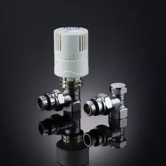 Комплект кранов для радиатора с термоголовкой Н/Р - В/Р (4014) L1/2M x 1/2F (Ø 15) (20) rasm