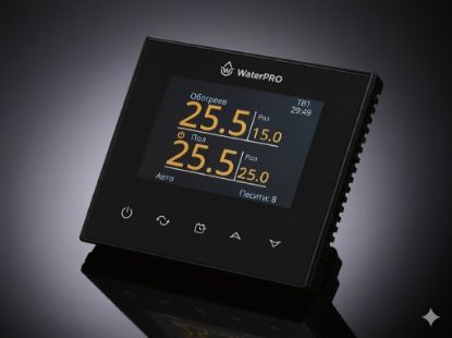 Двухконтурный комнатный термостат с Wi-Fi (c внешним датчиком) (5037) Чёрный с Wi-Fi (100) rasm