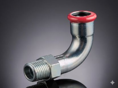 Picture of Отвод пресс 90° с внутренней резьбой (A+M) (7024) Ø 18 × R1/2 (180)