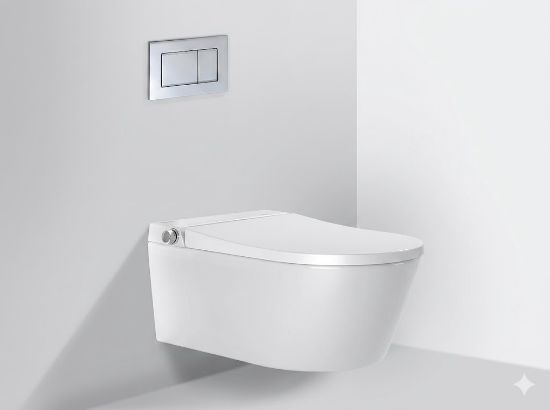 Picture of Настенный умный унитаз (Тип смыва: Тарнадо) в комплекте кнопка смыва (Silver) (WS1) WaterPro (1)