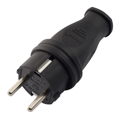 Изображение 16A 220-240V Однофазовая вилка с заземлением (Резина)