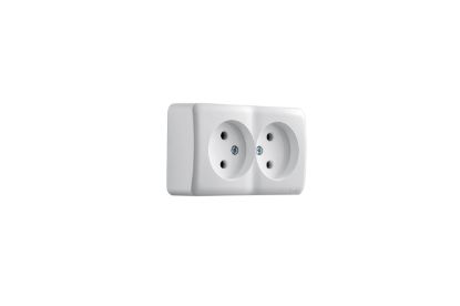 Изображение VIOLA Double Outdoor Electrical Socket - White