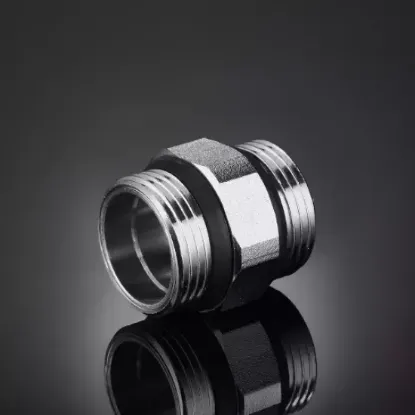 S 3/4" M × 3/4" M nippel (20/20, qadoq 20) tashqi/tashqi rezbali surati