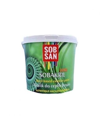 Изображение матовая фасадная краска SOBSAN SOBAKRIL LUXE (25 KG)