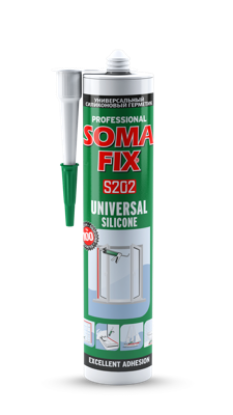 Изображение SOMAFIX Универсальный Силиконовый Герметик S202 (280 мл), чёрный