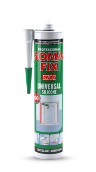 Изображение SOMAFIX Универсальный Силиконовый Герметик S202 (280 мл), чёрный