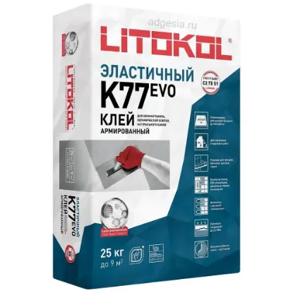 SUPERFLEX – Белый усиленный клей для  мозаики, камня,  керамогранита и  мрамора крупного формата surati